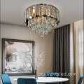 Lustres modernos de cristal de luxo com luzes pendentes